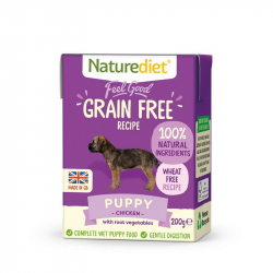 Naturediet Feel Good grain free chicken puppy 390g konzerva pre šteniatka