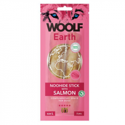 Pamlsok Woolf Dog Earth NOOHIDE L Stick with Salmon 85 g - 2ks