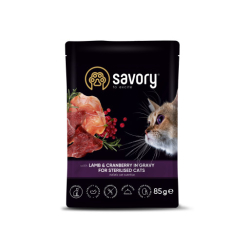 Savory Cat Pouch Sterilized Lamb & Cranberry 85 g