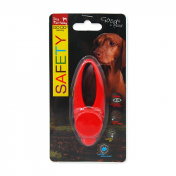 Silikonov erven LED prvesok Dog Fantasy pre psov 8 cm