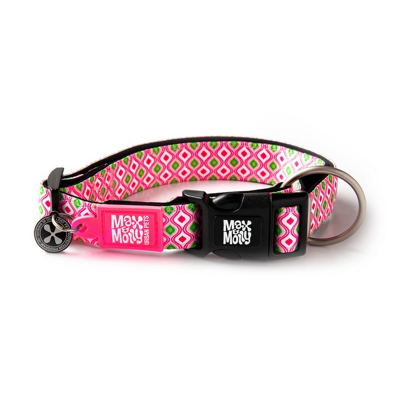 Max&Molly Smart ID obojok pre psov Retro pink veľkosť L