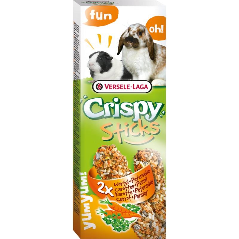 Pamlsok VL Crispy Sticks Rabbits-Guinea Pigs Carrot & Parsley- s mrkvou a petrlenom - 2ks, 110 g