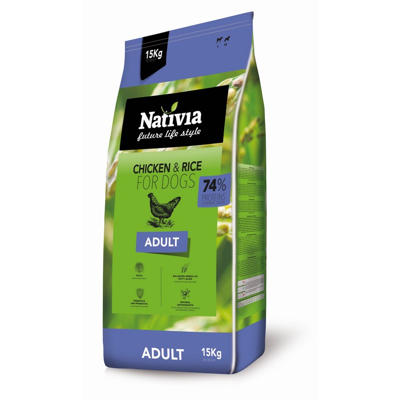 Nativia adult granule pre dospelch psov vetkch plemien 15 kg