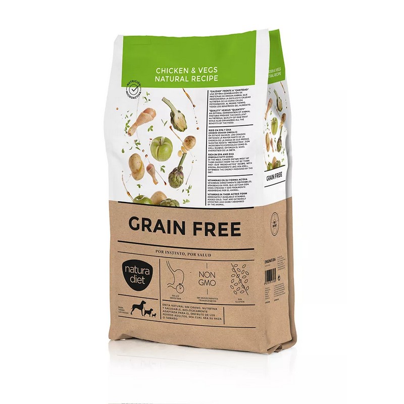 Natura Diet grain free chicken & Vegs granule pre psov 3 kg