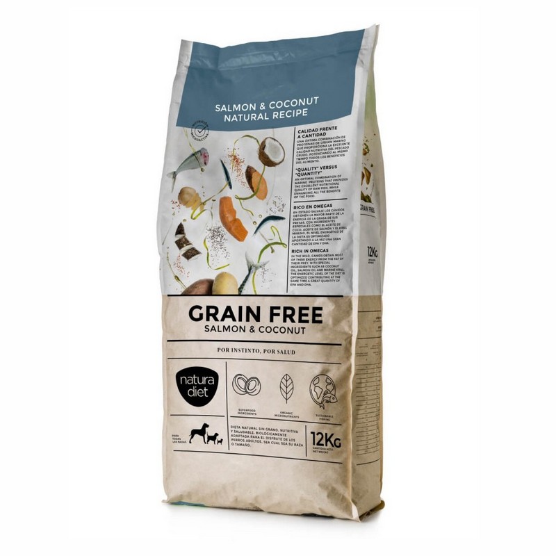 Natura Diet grain free Salmon & Coconut granule pre psov 12 kg
