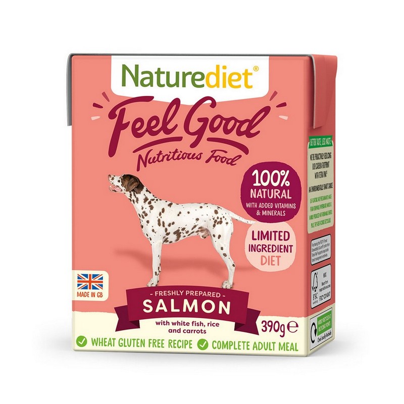 Naturediet Feel Good salmon 390g konzerva pre psov