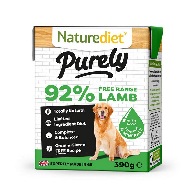 Naturediet Purely lamb 390g konzerva pre psov