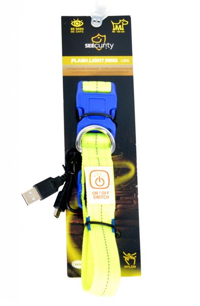Obojok DUVO+ LED Svietiaci dog nenov lt nylon 30-40cm/ 2,5 cm