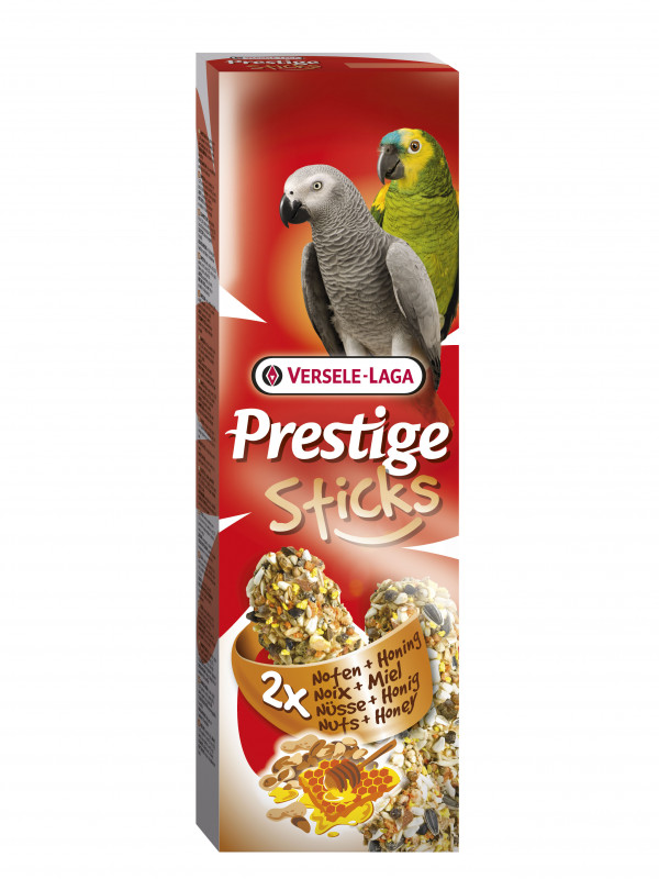 VERSELE-LAGA PRESTIGE STICKS Tyinky pre papagje orechy a med, 140g