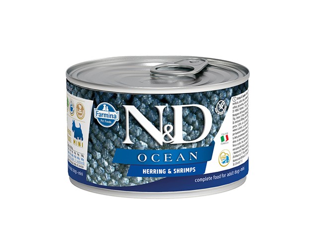 Farmina N&D dog OCEAN Herring & Shrimps konzerva 140 g