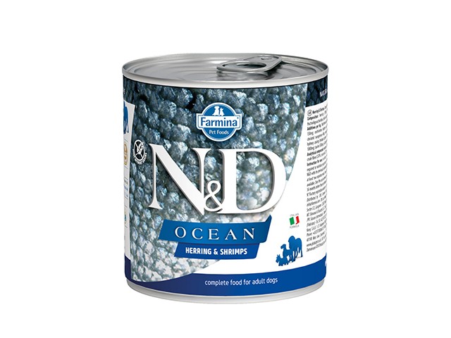 Farmina N&D dog OCEAN Herring & Shrimps konzerva 285 g