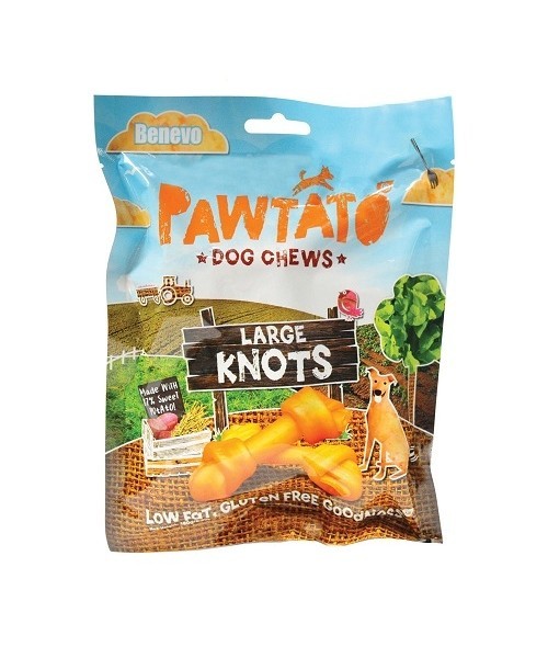 Benevo Pawtato knots large, 180 g vegánske pamlsky