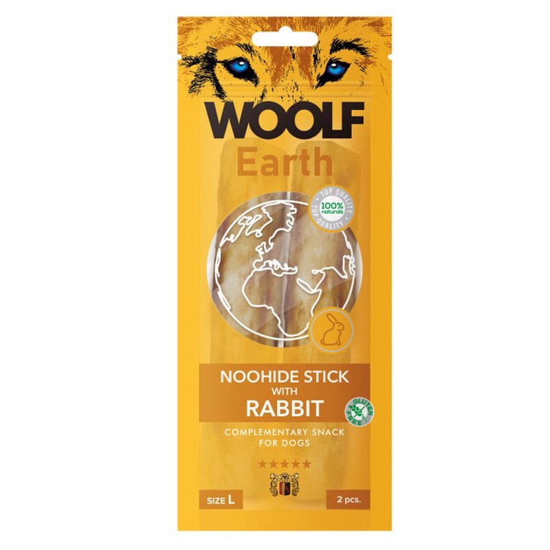 Pamlsok Woolf Dog Earth NOOHIDE L Stick with Rabbit 85 g - 2ks