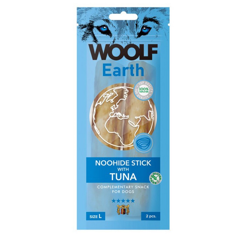 Pamlsok Woolf Dog Earth NOOHIDE L Stick with Tuna 85 g - 2 ks