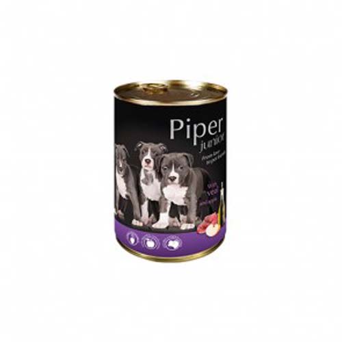 PIPER JUNIOR teacie mso a jablko  - 400g konzerva pre teniatka