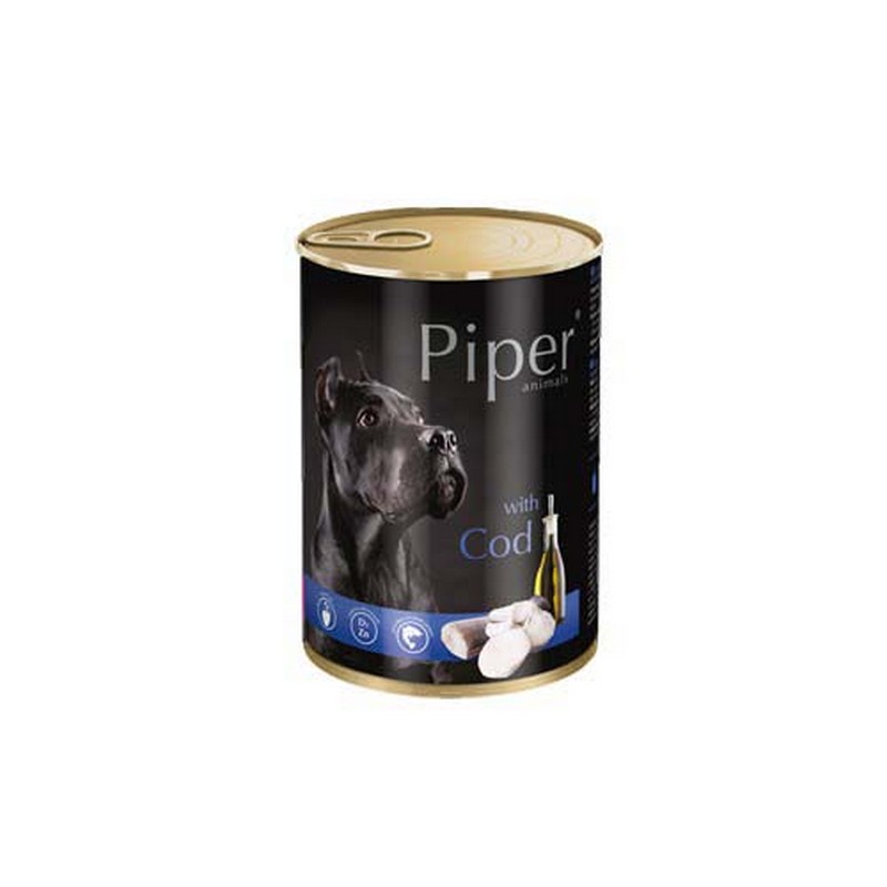 PIPER ADULT 400g konzerva pre dospelých psov s treskou