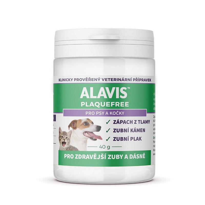 Alavis plaque free prášok pre psy a mačky 40 g