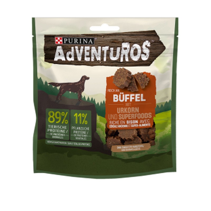 Pochúťky pre psov Adventuros grain free s bizónom 90 g
