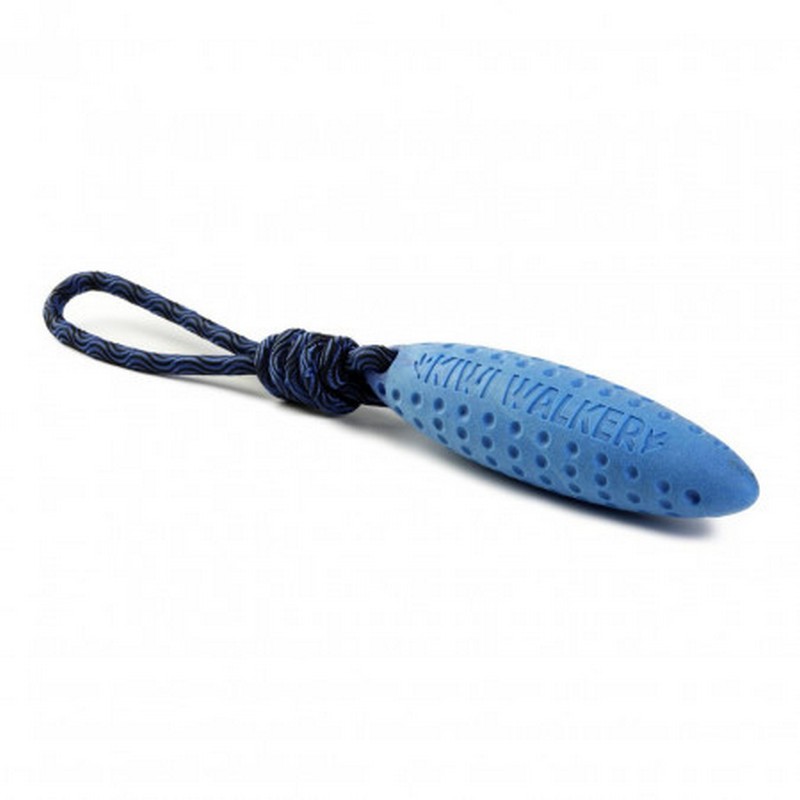 Preahovadlo Kiwi Walker zeppelin mini modr z TPR peny pre psov 17 cm