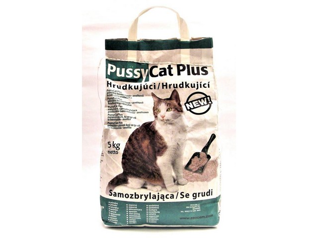 PussyCat Plus zeolitová podstielka pod mačky hrudkujúca 5kg