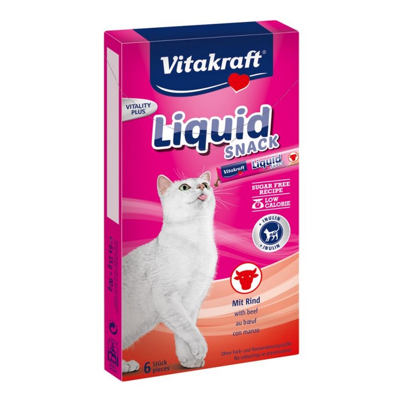 Vitakraft - Liquid Snack s hovädzím mäsom - 6 x 15 g