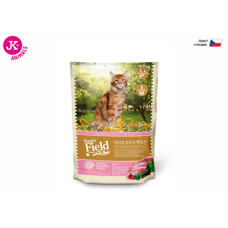 Sams Field cat adult delicious wild granule pre dospel maky 400g