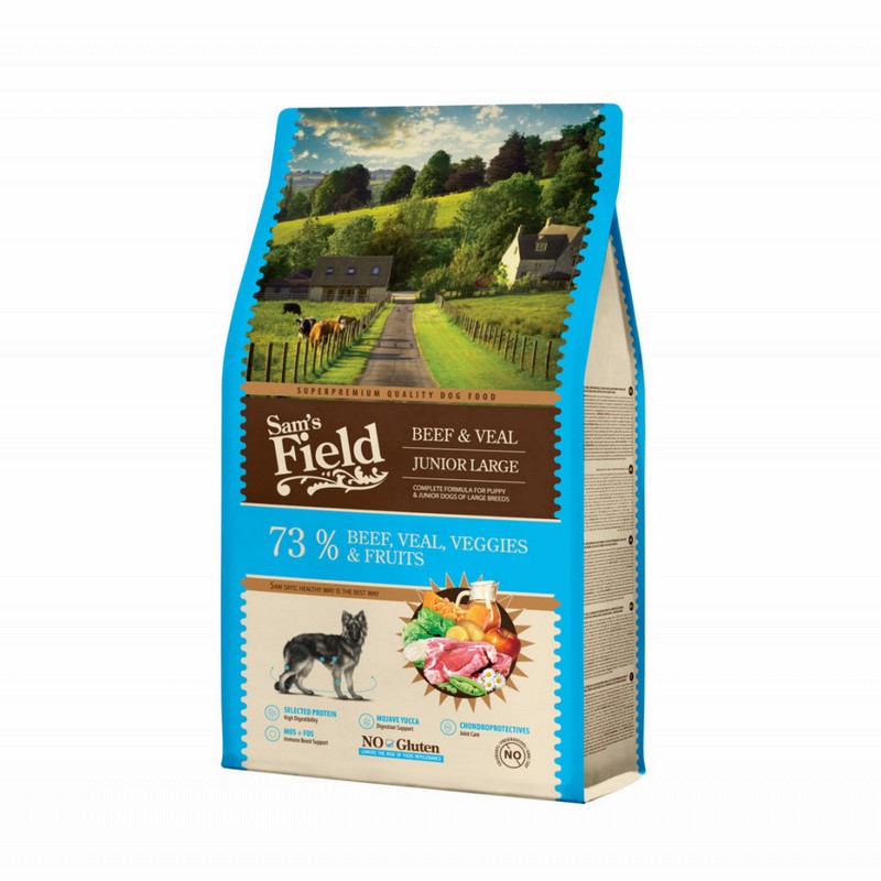 Sams Field gluten free junior large  Beef & veal 2,5kg