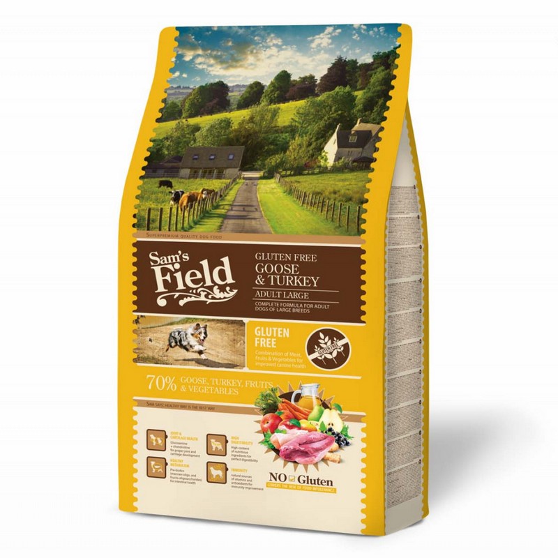 Sams Field gluten free Adult large Goose & turkey 2,5kg