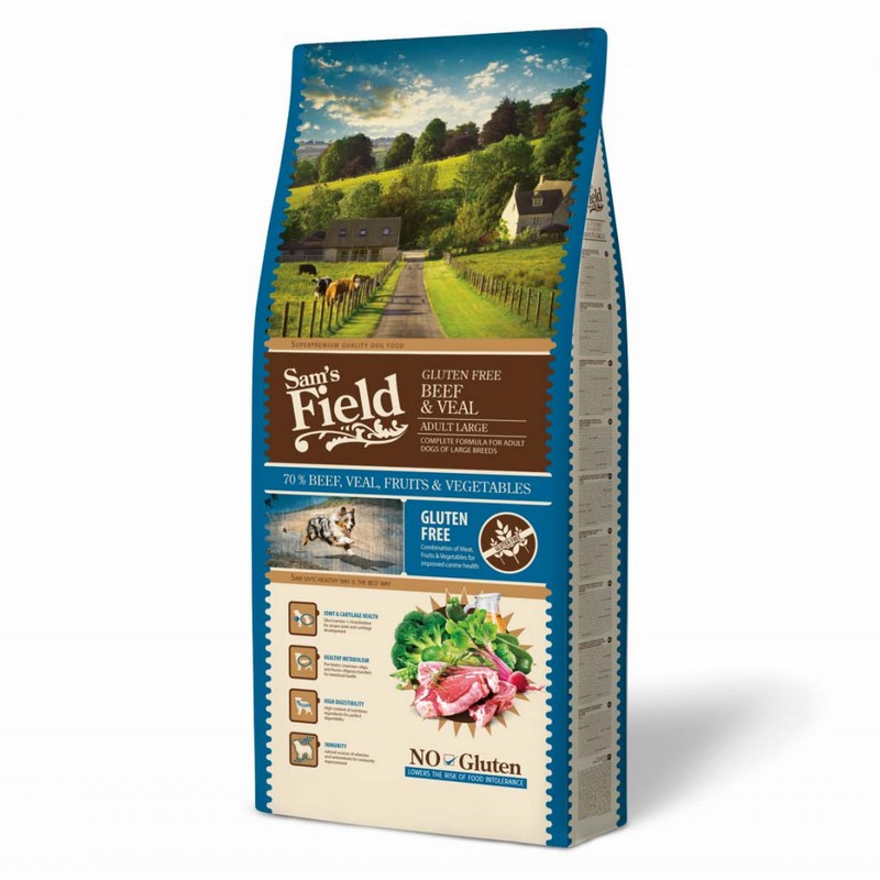 Sams Field gluten free Adult large Beef & veal 13kg