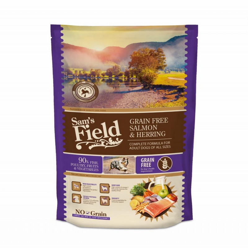 Sams Field grain free Adult Salmon & herring 800g