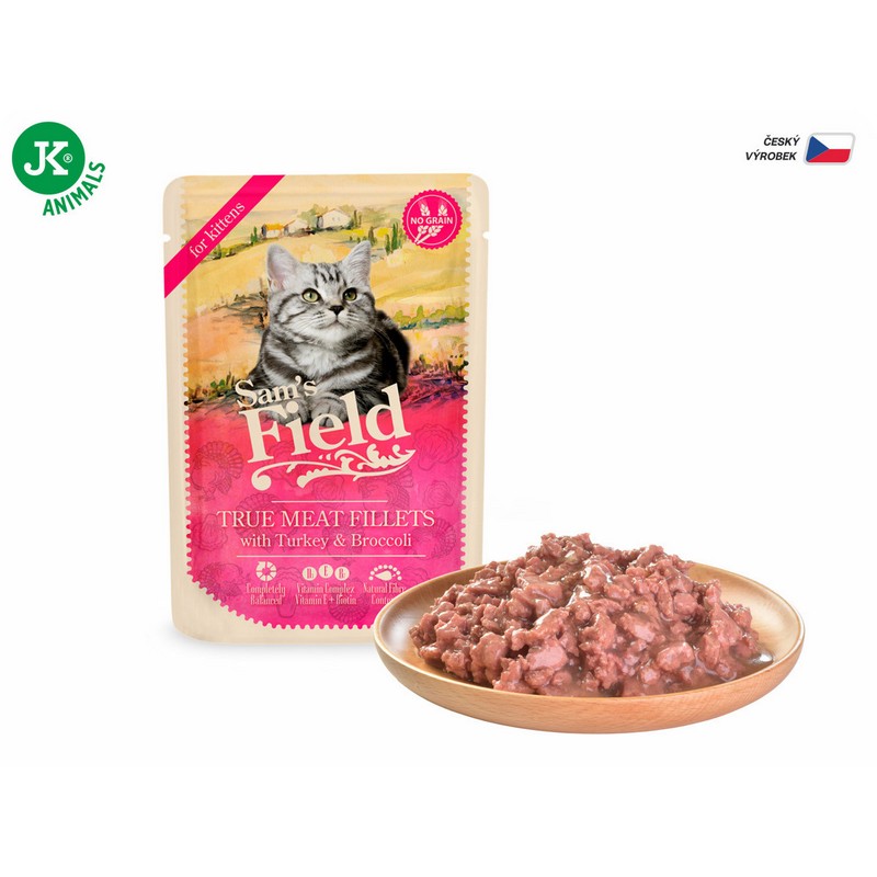 Sam´s Field kapsièka pre maèiatka s morèacím mäsom a brokolicou 85g