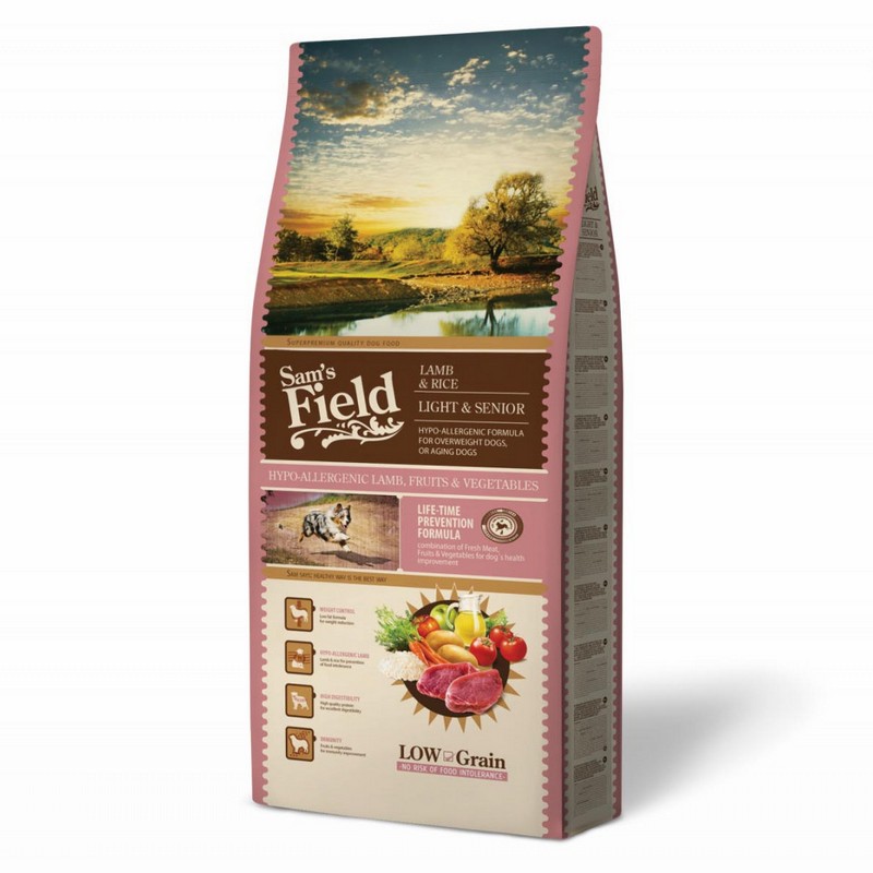 Sams Field low grain Light&Senior lamb & rice 13kg