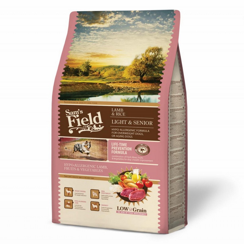 Sam´s Field low grain Light&Senior lamb & rice 2,5kg