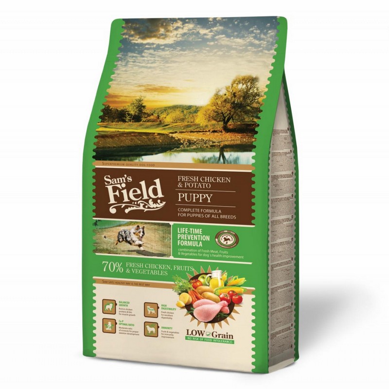 Sams Field low grain Puppy chicken & potato 2,5 kg