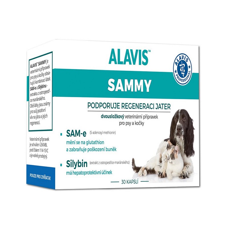 Alavis Sammy regenerácia pečene pre psov a mačky 30 tabliet