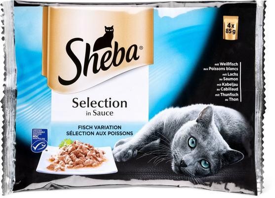 SHEBA Selection ryb vber v ave 4x85g