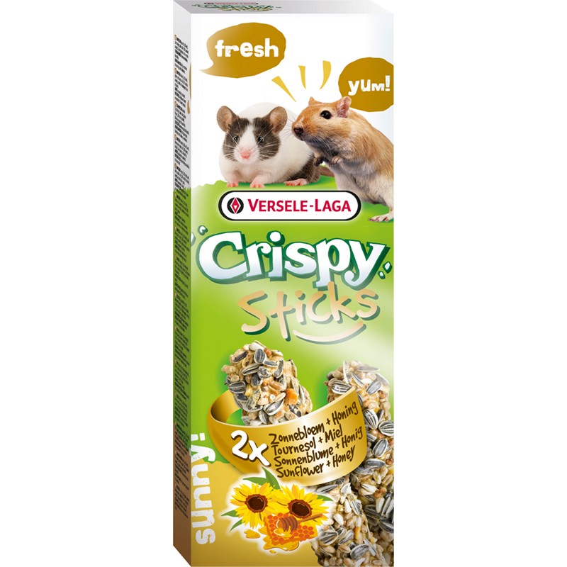 Pamlsok VL Crispy Sticks Gerbils-Mice Sunflower & Honey- slnenica a med - 2 ks, 110 g