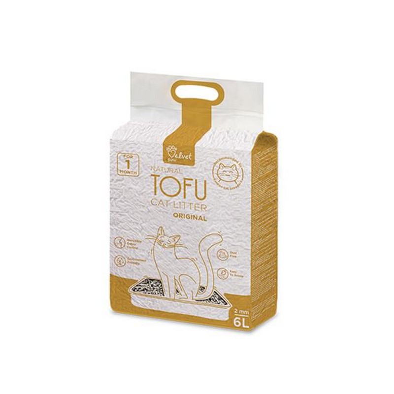 Tofu original prírodná podstielka pre mačky 6 l
