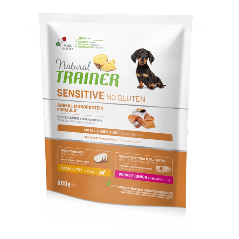 Trainer natural sensitive puppy mini losos 800g Krmiva.sk