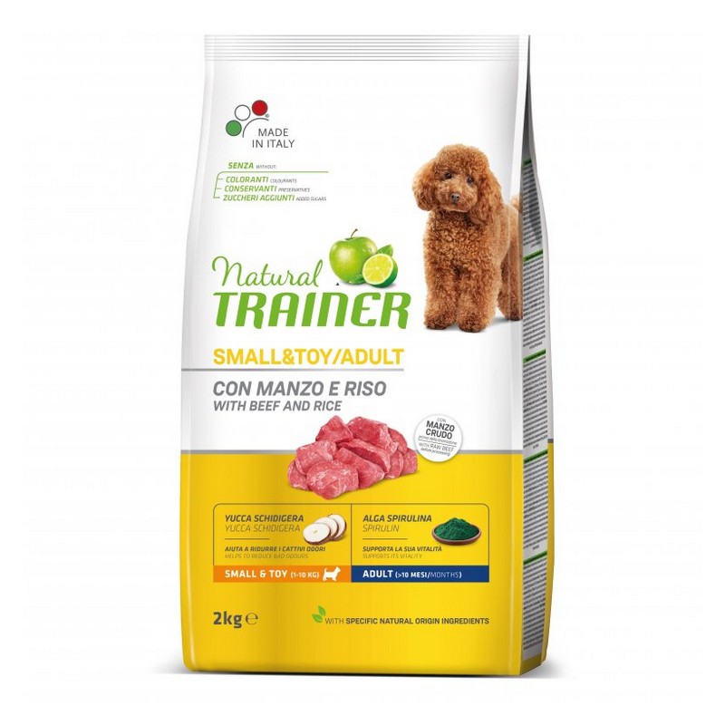 Trainer natural small and toy hovädzie a ryža 2kg