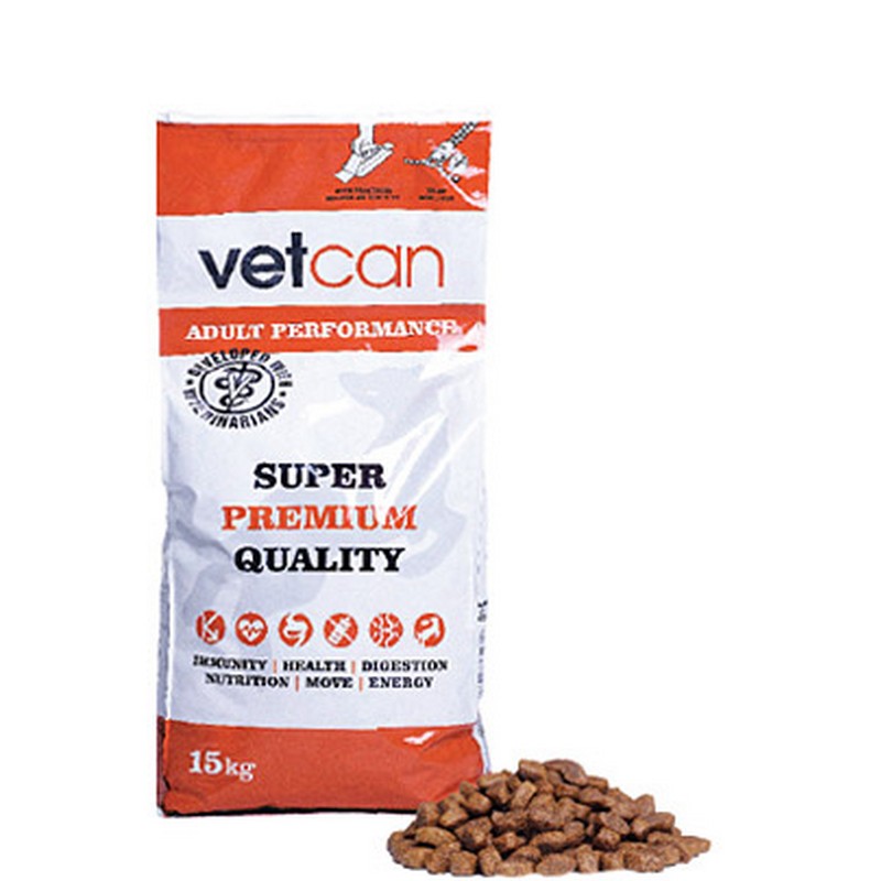 VETCAN adult perform. granule pre psy 15kg