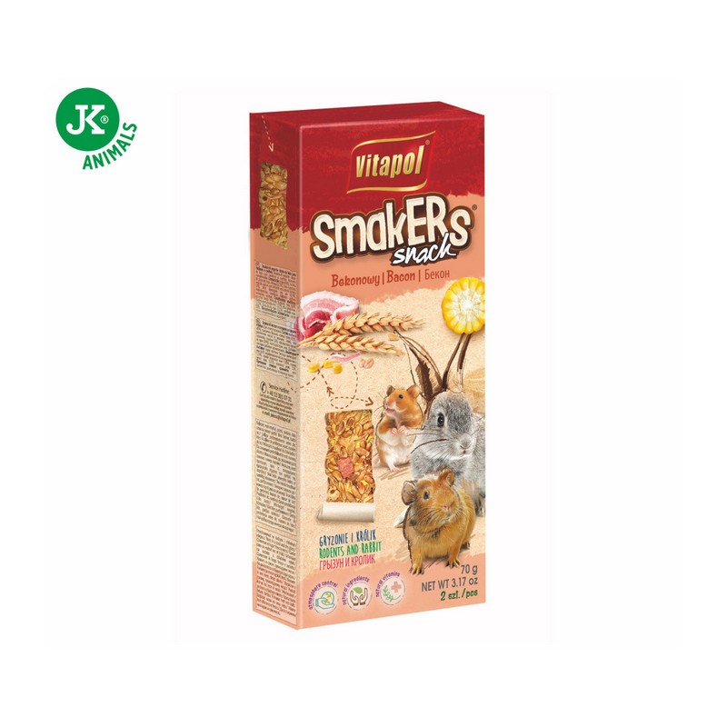 Vitapol smakers snack pre hlodavce 2 ks slanina 90g