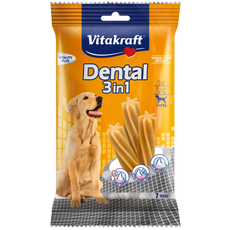 Vitakraft Dental  Sticks 3in1 pre psy nad 10 kg - 180g