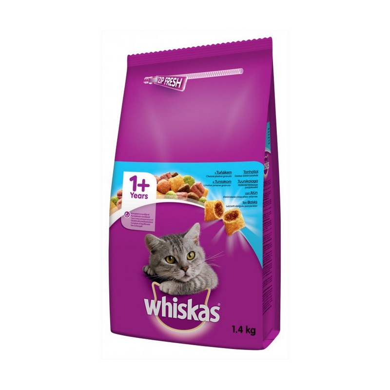 Whiskas adult granule pre dospelé mačky s tuniakom 1,4 kg