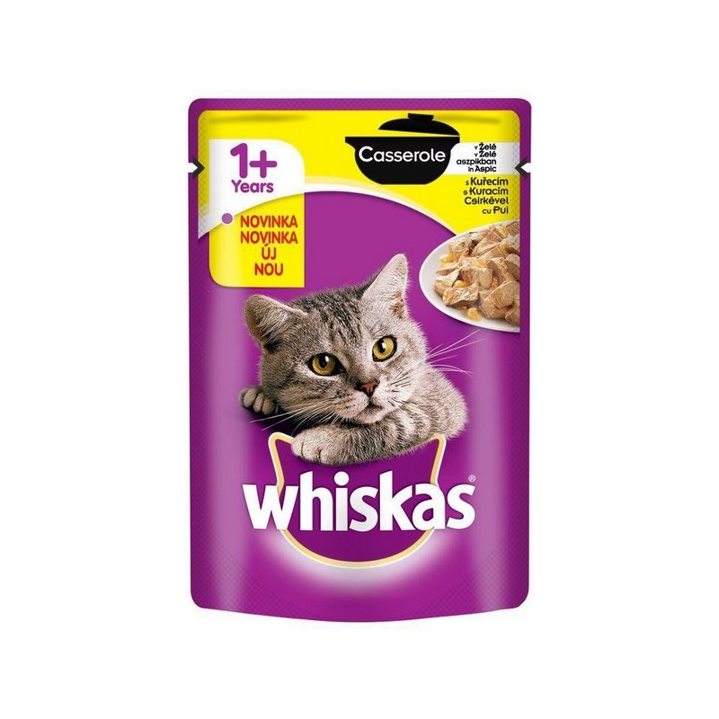 Whiskas Casserole kuracie mäso v želé kapsička pre dospelé mačky 85 g