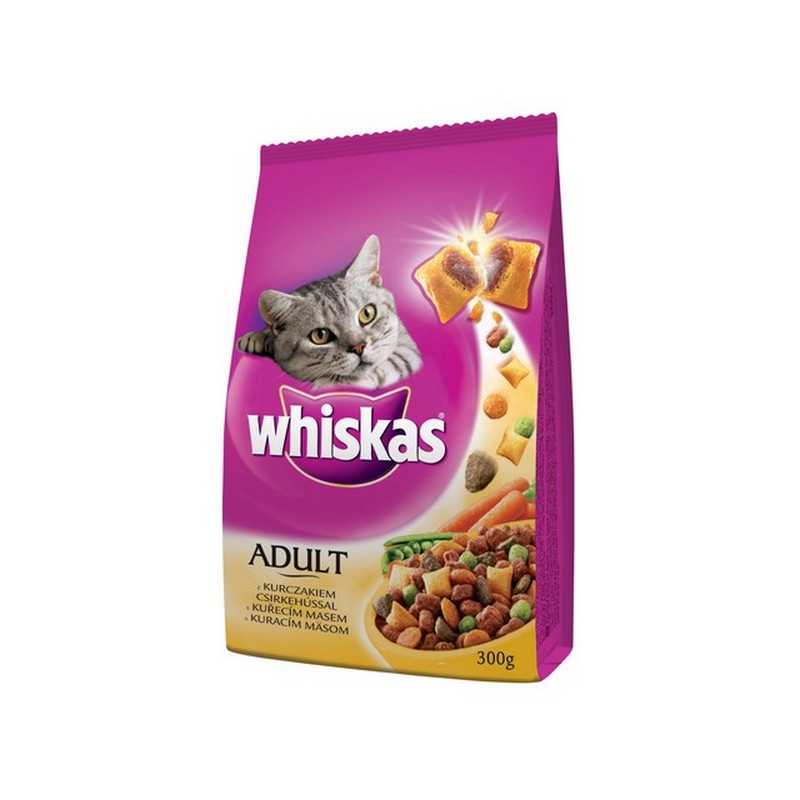 Whiskas cat adult granule pre dospelé mačky s kuracím mäsom 300 g
