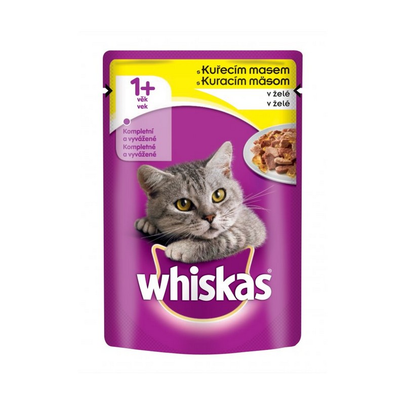 Whiskas cat adult kuracie mso v el kapsika pre dospel maky 100 g