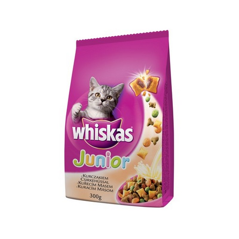 Whiskas junior cat granule pre mačiatka do 1 roka s kuracím mäsom v šťave 300 g