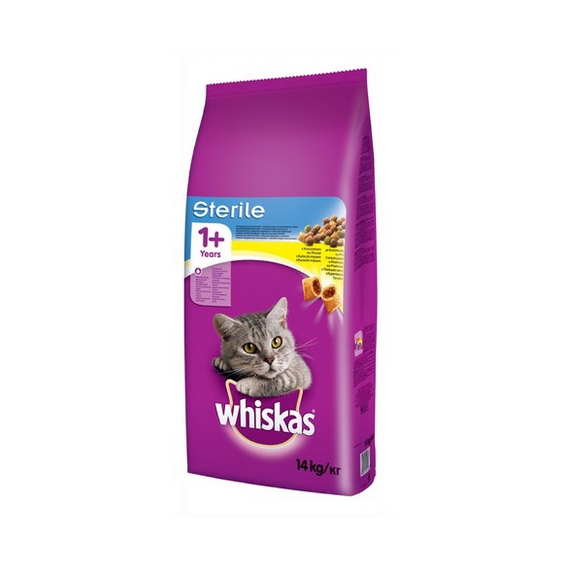 Whiskas Sterile adult granule pre dospel maky s kuracm msom 14 kg