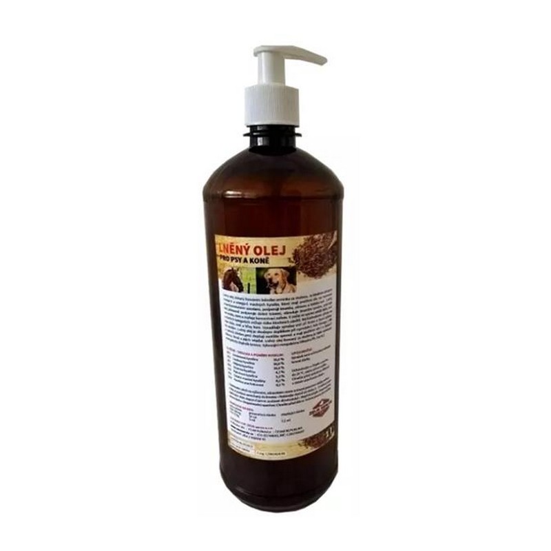 ZEUS flaxseed oil for immunity and coat quality enhancement for dogs and horses 1000 ml